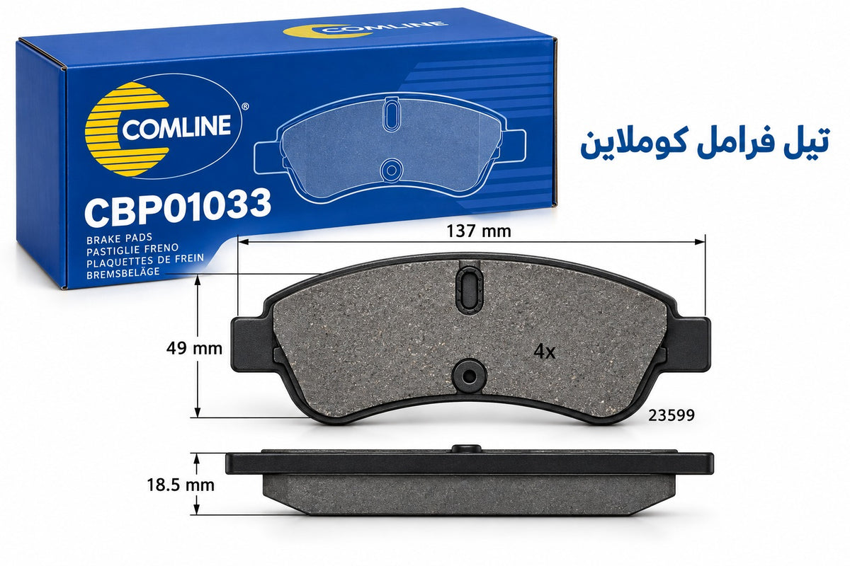 Comline Front Brake Pads – Peugeot 208, Peugeot 2008 HDi 2013, 206 207 HDi, DS3 2010 and other models – CBP01033