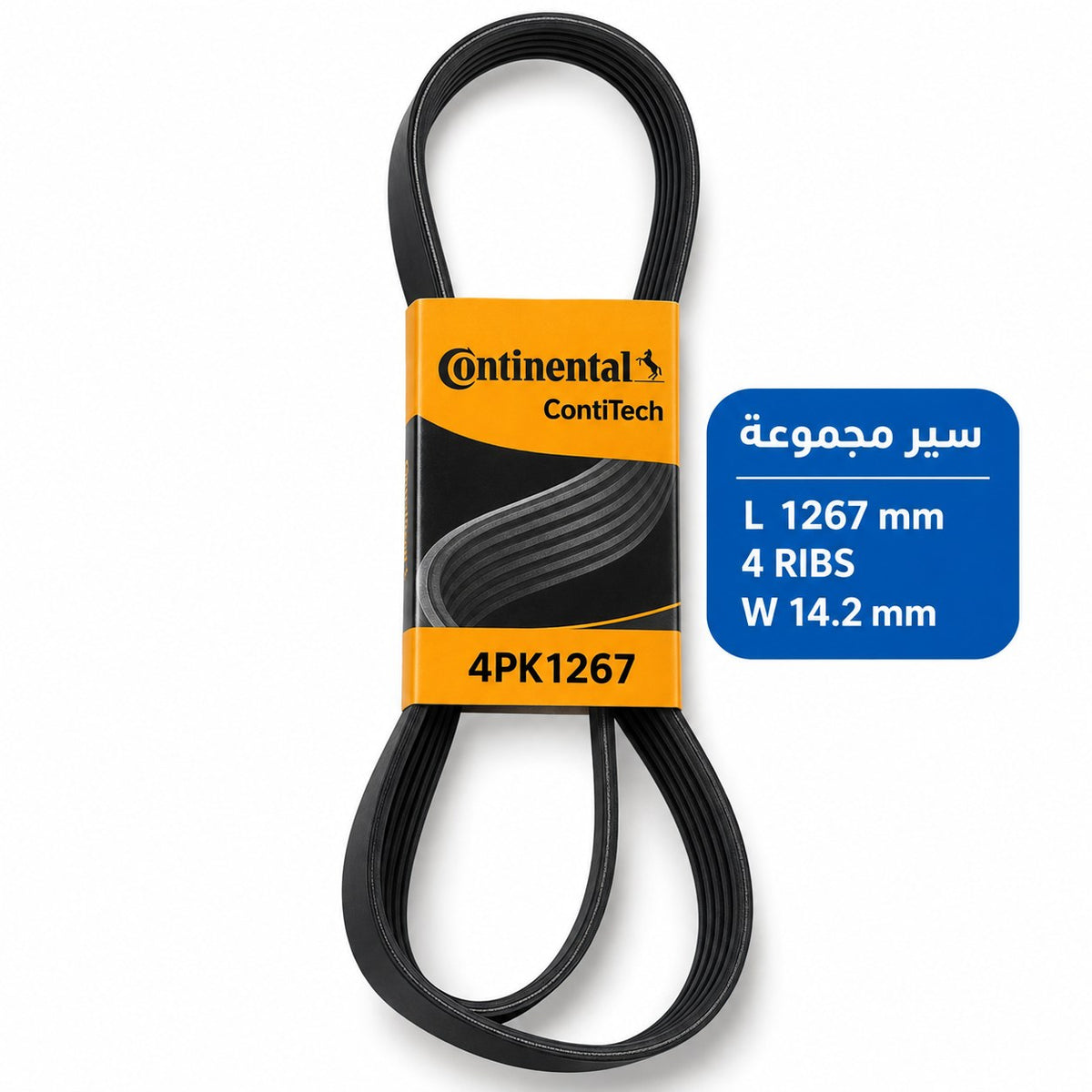 ContiTech Drive Belt – Megane 1, Scenic – 4 ribs, 1267 mm – 4PK1267