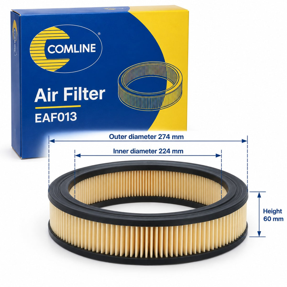 Comline Air Filter – Polo 1.3 1.4 1.6 from 1994, Passat, Škoda – EAF013