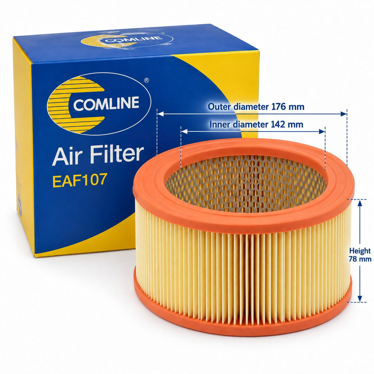 Comline Air Filter – Duster 2010, Logan, Sandero, Clio 1.6 from 1998, Laguna and other models – EAF107