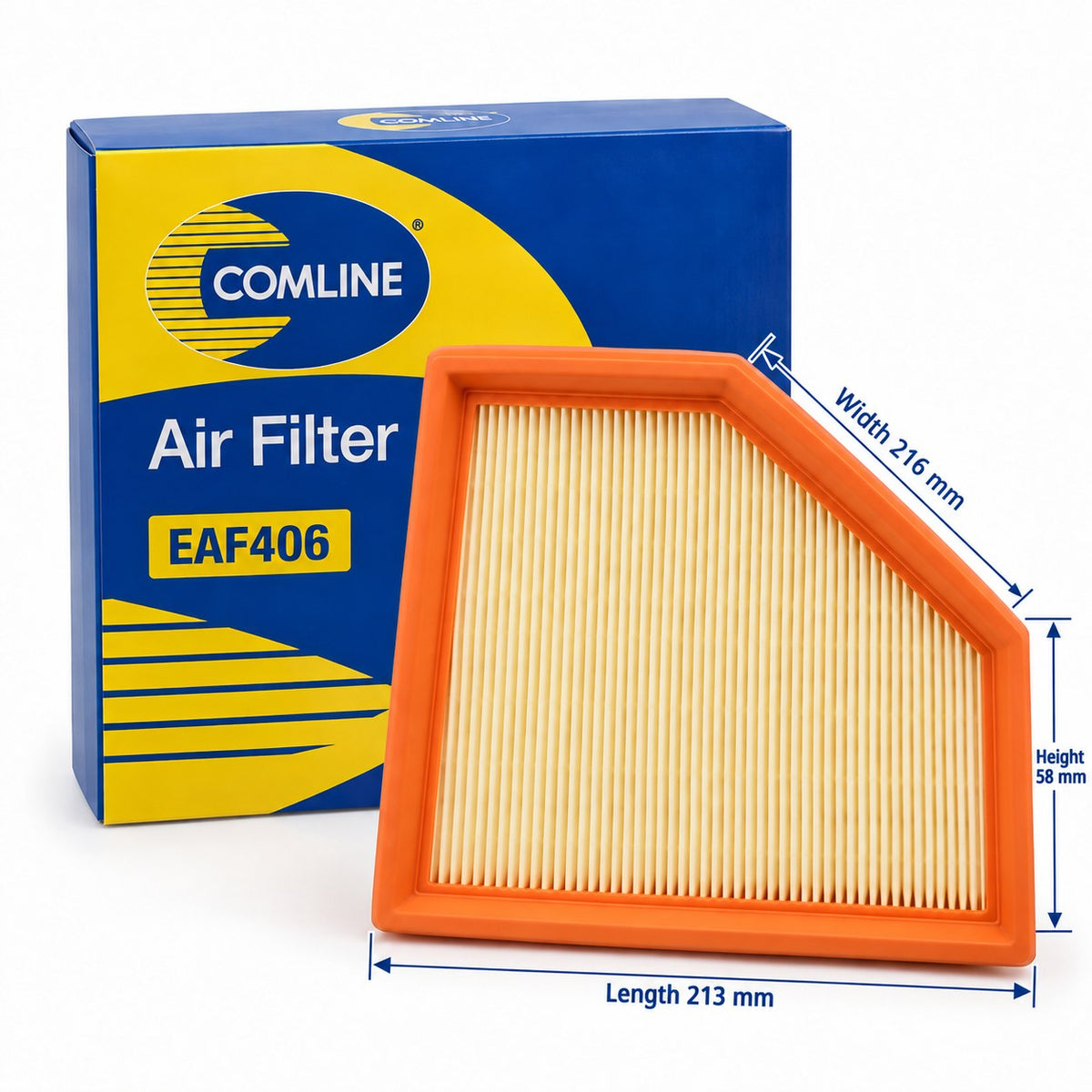 Comline Air Filter – Polo 1.2 1.4 from 2005, Ibiza 5, Fabia 1.0 1.4 2000 – EAF406