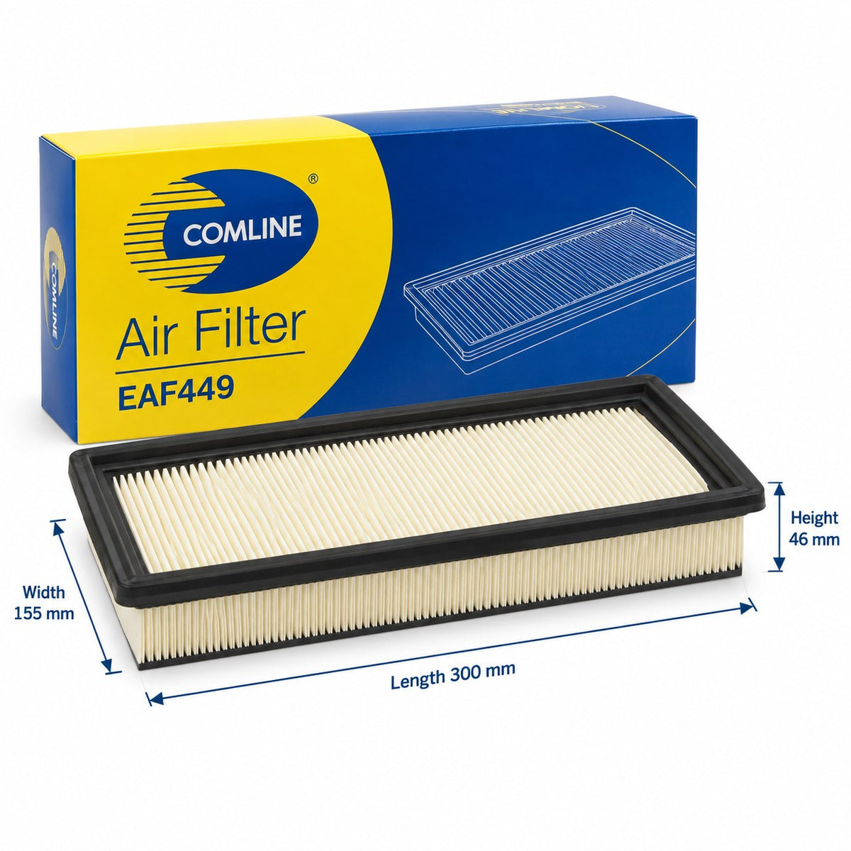 Comline Air Filter – Volkswagen Polo 1.2 from 2001, SEAT Ibiza 1.2 and other models – EAF449