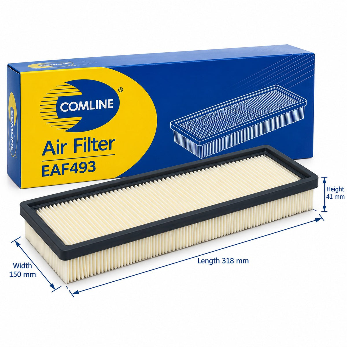 Comline Air Filter – Tipo from 2015, 500L, Punto from 2003, Idea and other models – EAF493